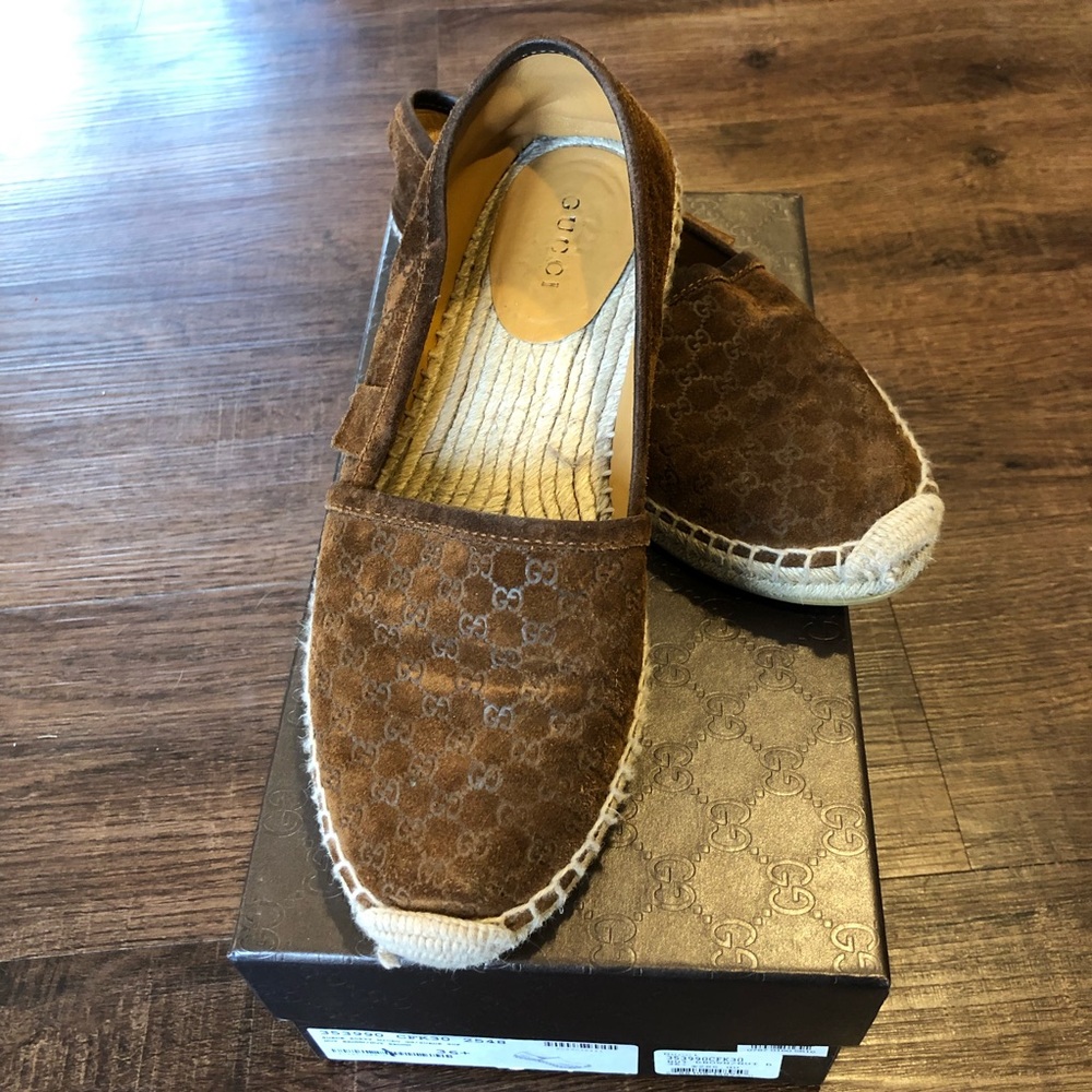 Gucci “Pilar Guccissima” Suede Espadrilles - Picture 3 of 8